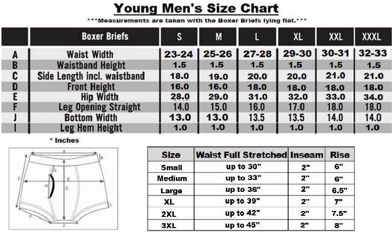 us polo boxer size chart