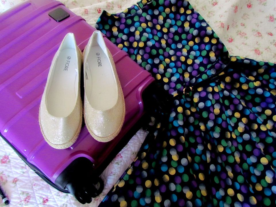 purple spotty dress