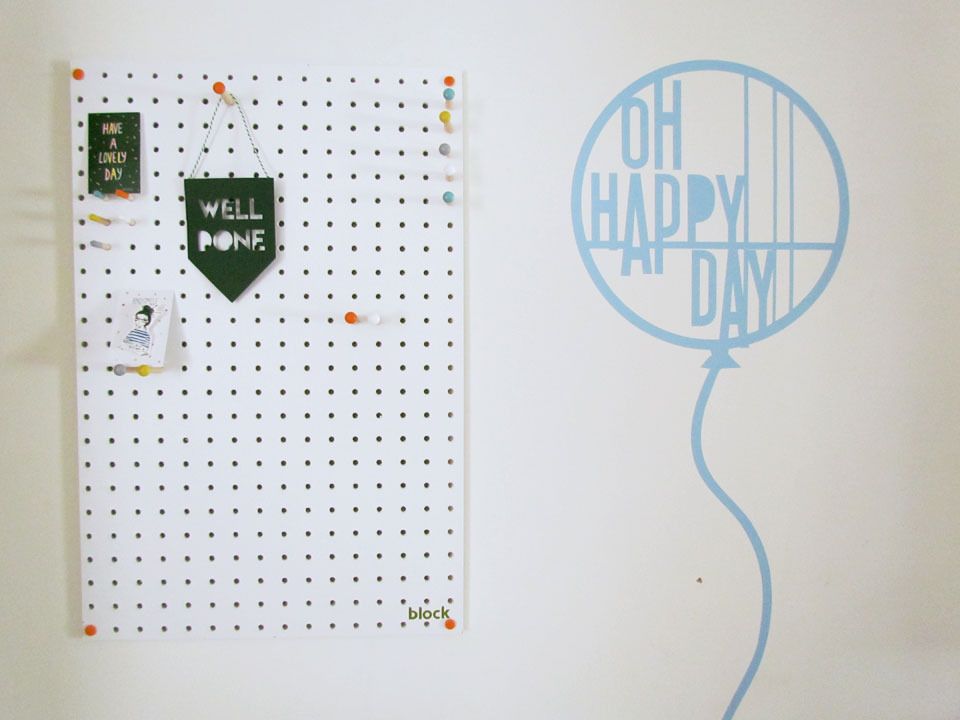 white peg board