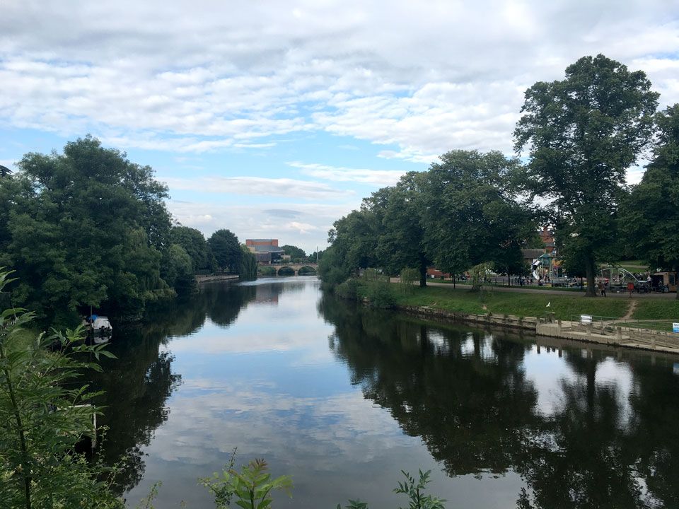 River Severn through Quarry Park