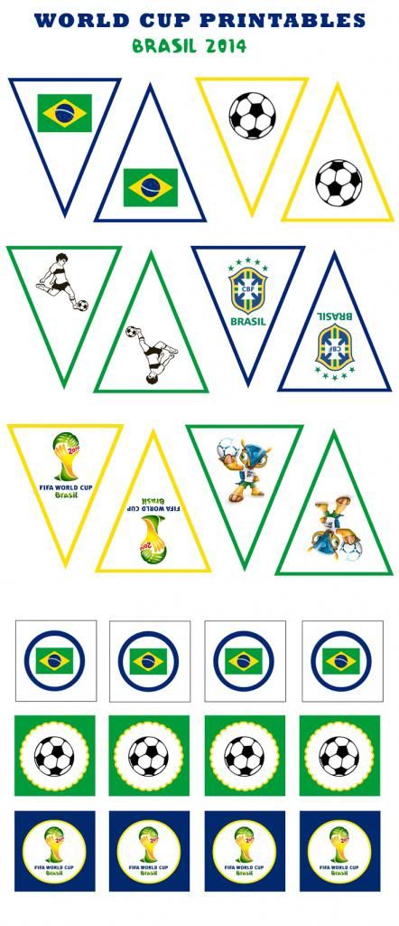 World Cup 2014 Brazil Party printables