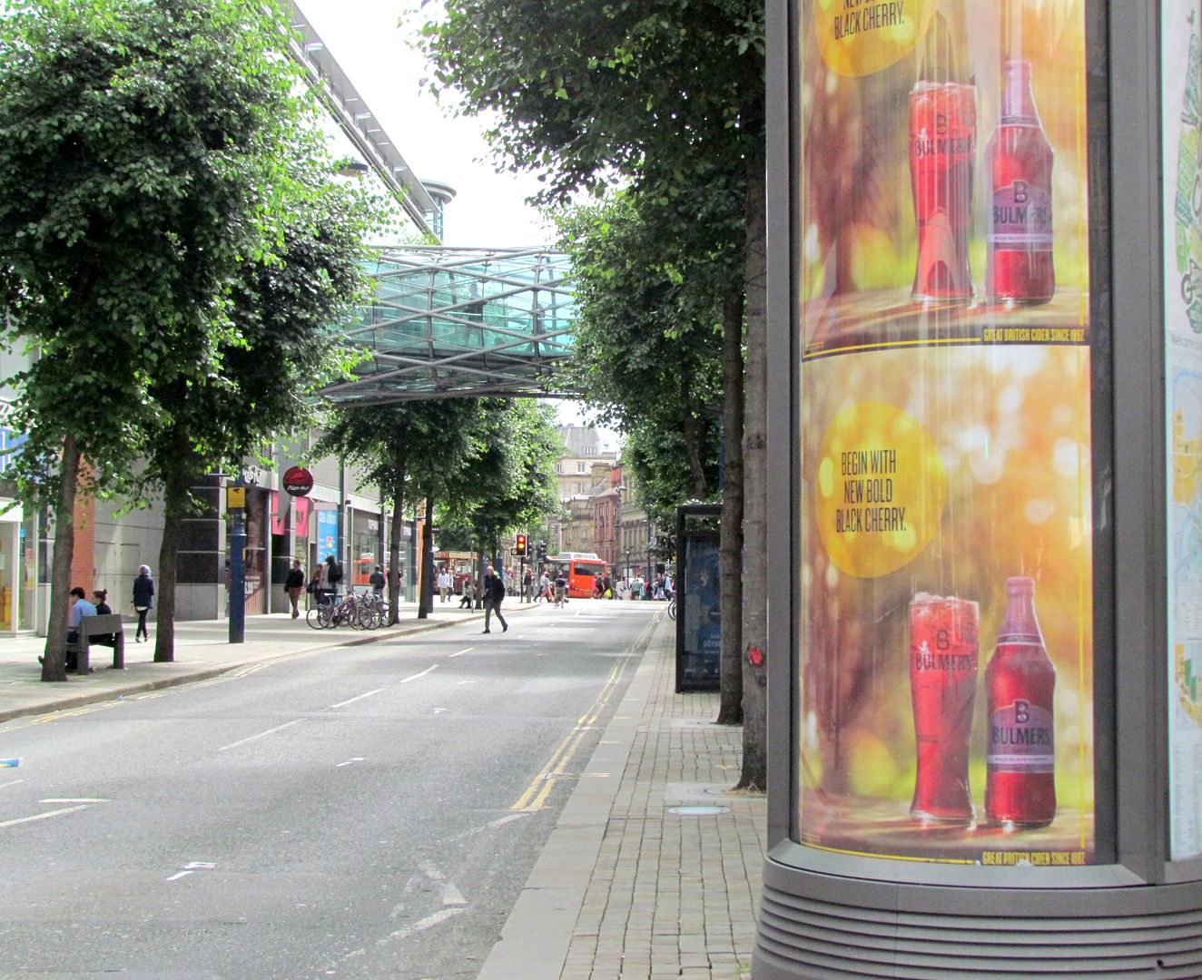 Manchester City Centre in the summer