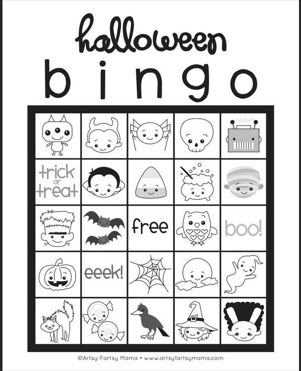 halloween bingo dauber coloring pages - photo #26