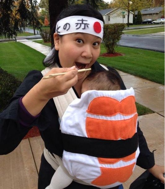 Creative Halloween costumes for baby: Sushi Chef at Wrap Your Baby