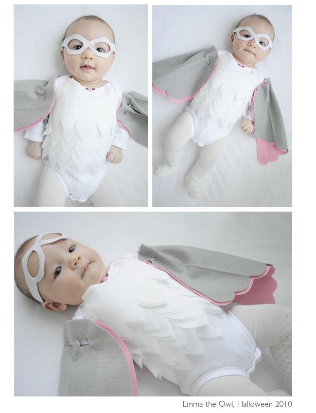 Creative Halloween costumes for baby: DIY Owl costume at Lifeflix