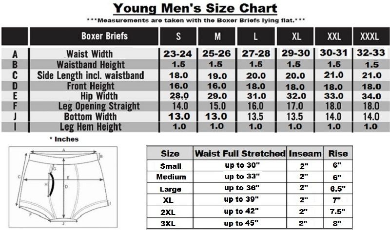 Boxer Sizes For Men