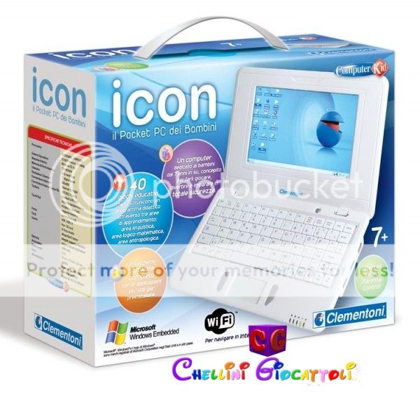 PC ICON CLEMENTONI COMPUTER PORTATILE VERO PER I BIMBI DAI 6 ANNI