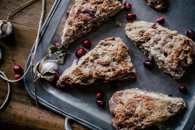 Roasted Pear, Cranberry, Chocolate Chunk Scones on Cool Mom Picks