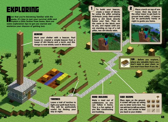 Minecraft Handbook Exploring pages | Cool Mom Tech