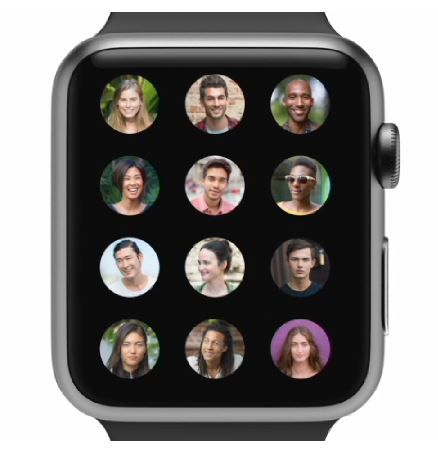 Making connections on the Apple Watch is super easy with a graphical interface