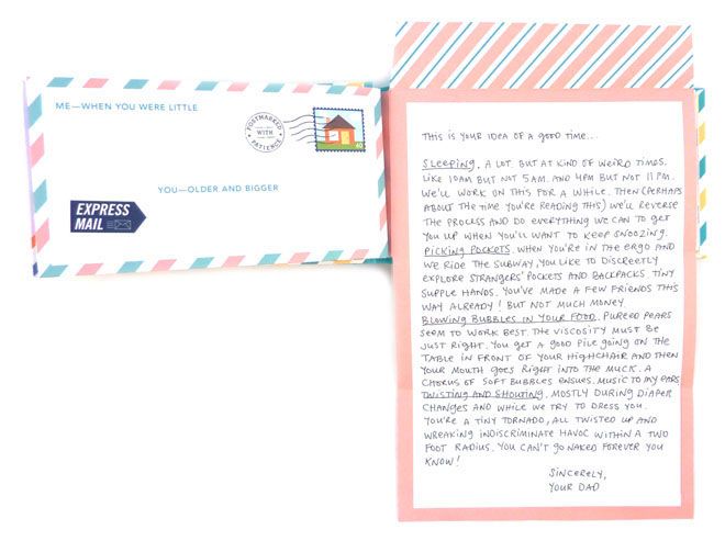  Letters to My Baby keepsake book by Lea Redmond sample letter