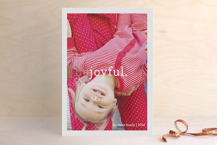 Foil pressed holiday cards at Minted: Be Joyful by Snow and Ivy