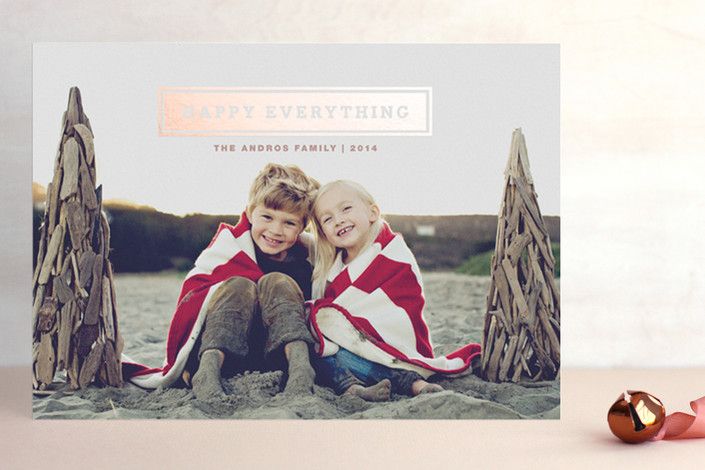 Foil pressed holiday cards at Minted: Happy Ore by Spotted Whale Design
