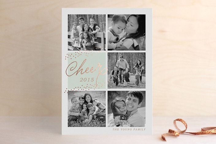 Foil pressed holiday cards at Minted: Sprinkles of Cheer by Simplete Design