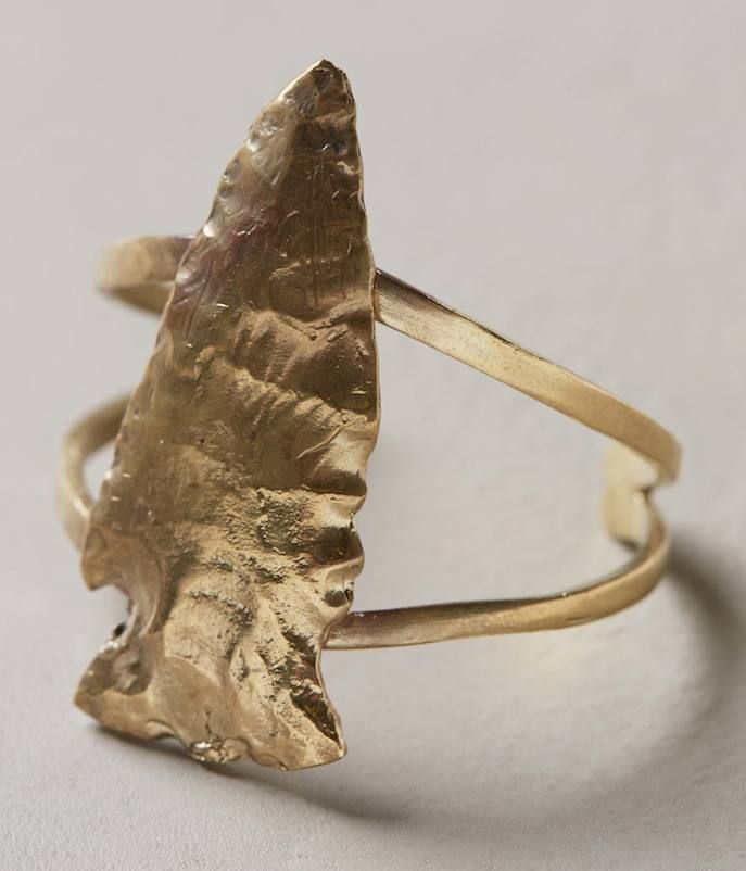 Navajo-inspired accessories for fall fashion | Swirled arrowhead cuff at Anthropologie