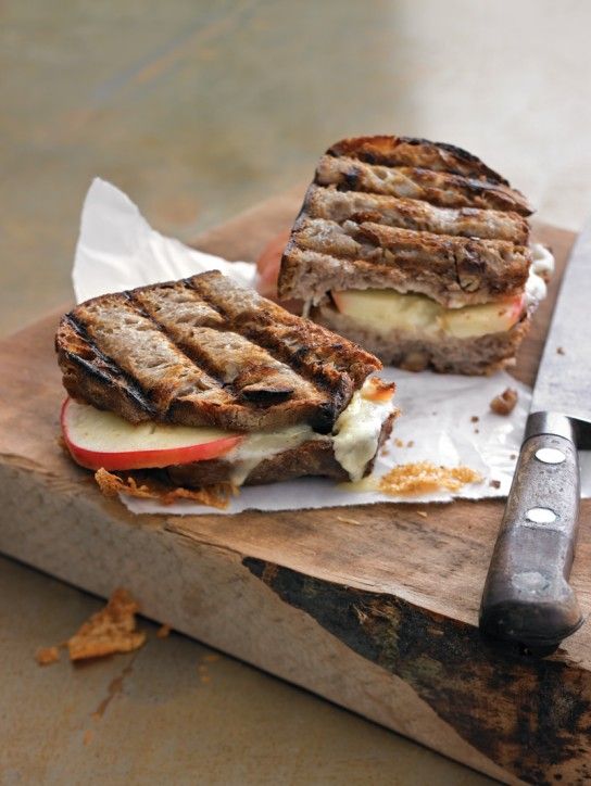 Savory apple recipes for dinner: Apple and Cheddar Panini from Taste