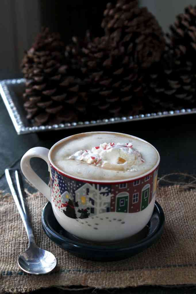 Copycat coffee drink recipes: Peppermint White Chocolate Mocha Latte at Diethood