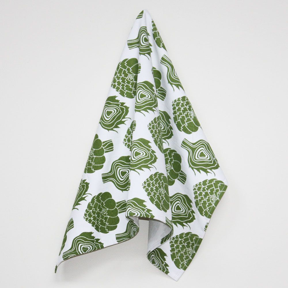 Cool hostess gifts: Foxy and Winston artichoke handmade tea towels