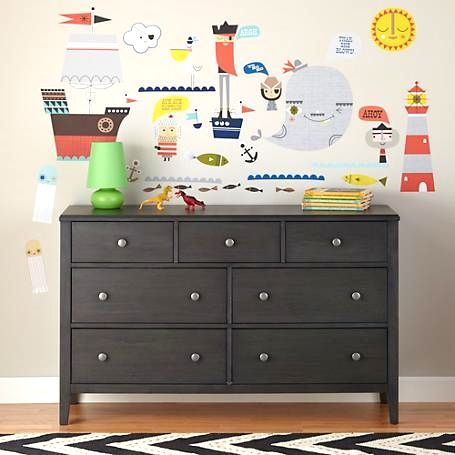 Pirate wall decals from Land of Nod for Talk Like a Pirate Day