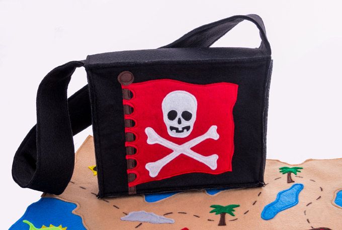 Pirate messenger bag by Miss Pretty Pretty for Talk Like a Pirate Day