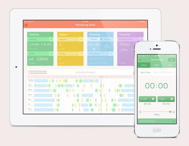 The Baby Bundle app tracks milestones, feedings, doctor's appointments, everything -- so you don't have to.