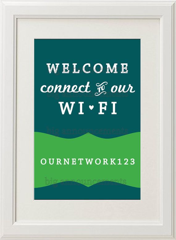 Printable WiFi password poster from Big Announcement | Cool Mom Tech