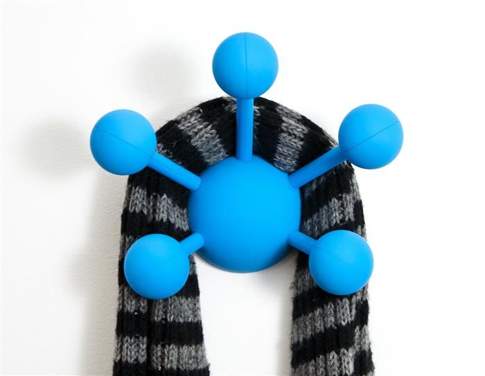 Cool wall hooks for kids: Isaac Krady Designs' atom wall hook