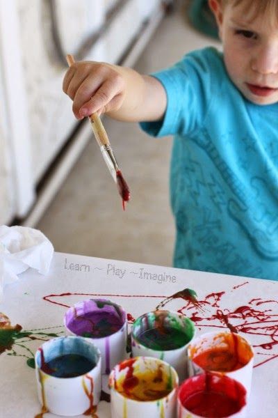 Edible finger paint from Learn Play Imagine