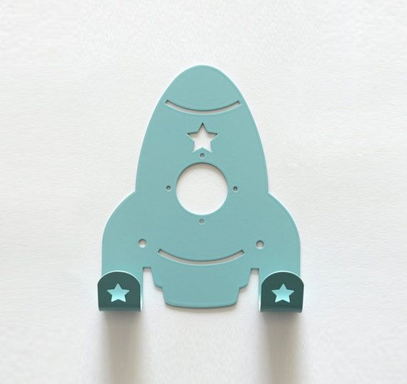 Cool wall hooks for kids: Eina Designs rocket hook