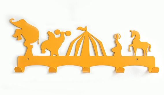 Cool wall hooks for kids: Kids' Hooks: Eina Designs Circus hooks