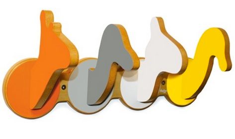 Cool wall hooks for kids: P'kolino Safari wall hooks