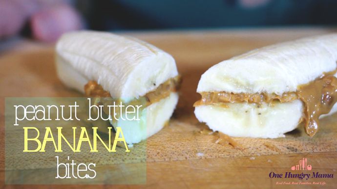 Back-to-school snacks: Peanut Butter Banana Bites at One Hungry Mama
