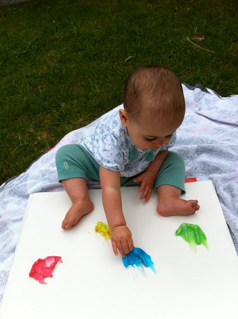 Edible finger paint recipe from Laughing Kids Learn