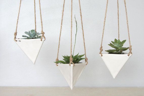 Hostess gift ideas from Elizabeth Benotti: Ceramic hanging planters