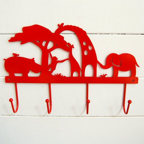 Cool wall hooks for kids: Lavish & Delight Safari hooks