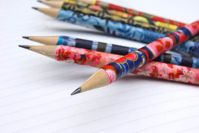 Coolest crafts for Back to School 2014: DIY pretty pencils at Omiyage Blogs Pretty Crafty Things