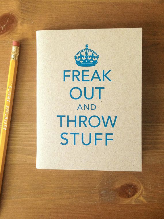 Gifts for best friends: freak out and throw stuff journal