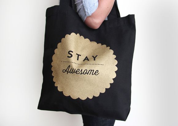 Gifts for best friends: stay awesome tote