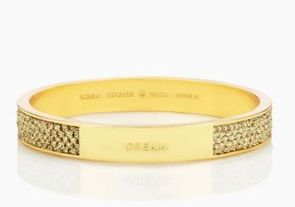Gifts that give back: gold friendship bracelet from kate spade on purpose collection