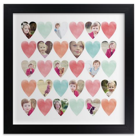 Custom photo gifts: watercolor hearts print at Minted