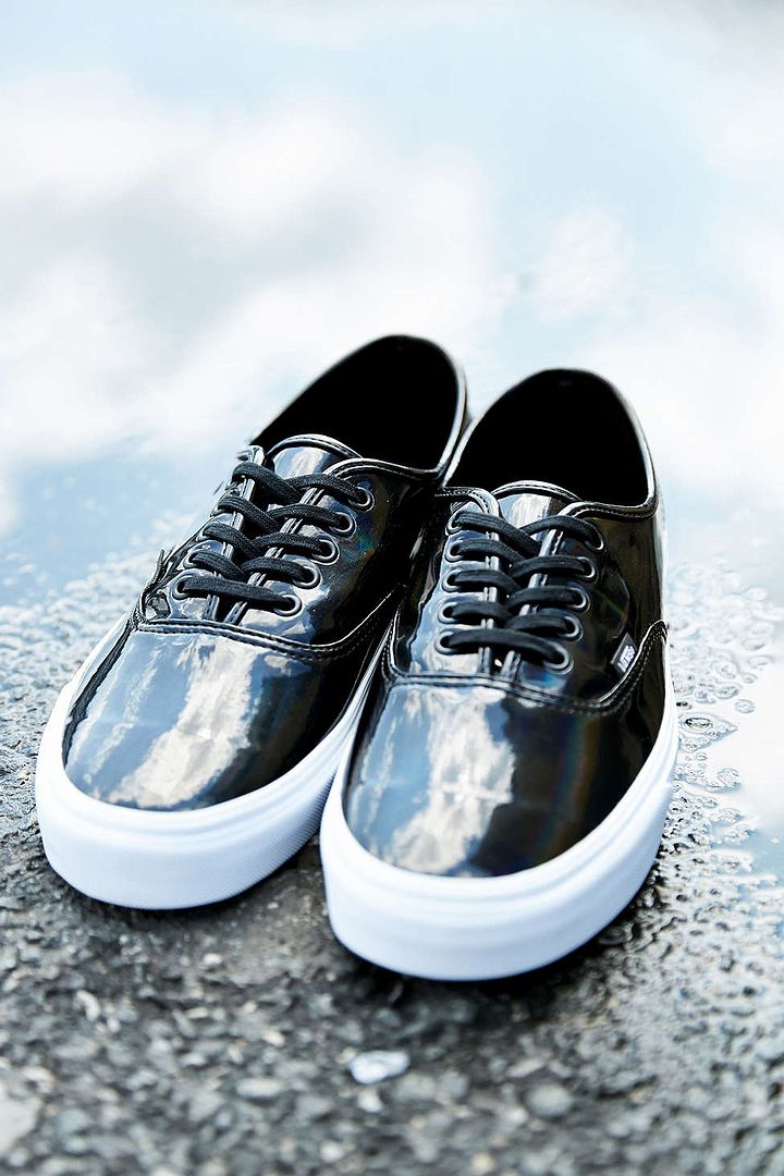 Hipster gifts: black patent leather vans