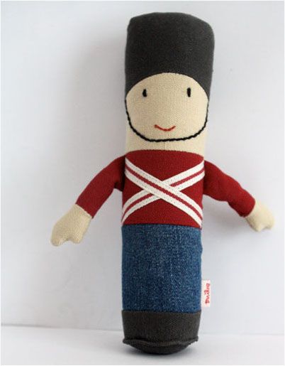 Gifts for Baby's First Christmas: handmade toy soldier soft baby rattle