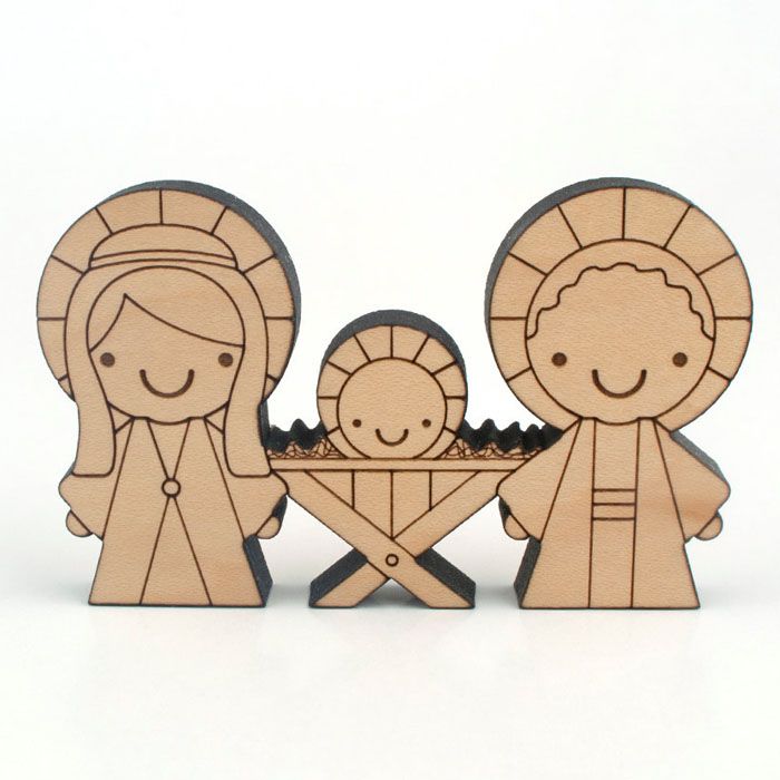 Gifts for Baby's First Christmas: kids wooden christmas nativity block