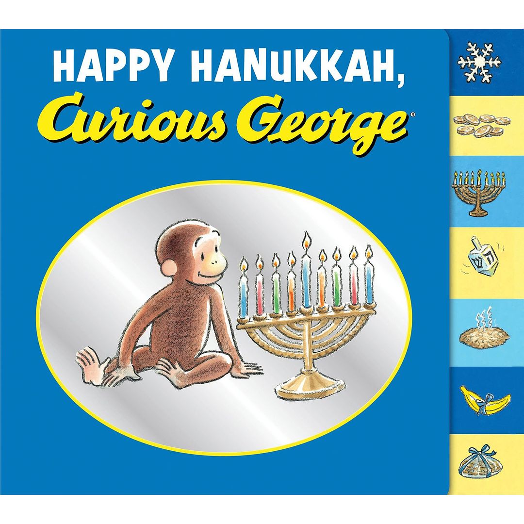 Cool Gifts for Baby's First Hanukkah: happy hanukkah curious george book