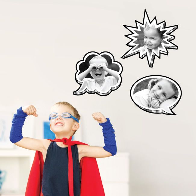 Personalized holiday gifts for kids: personalized comic bubble wall decals