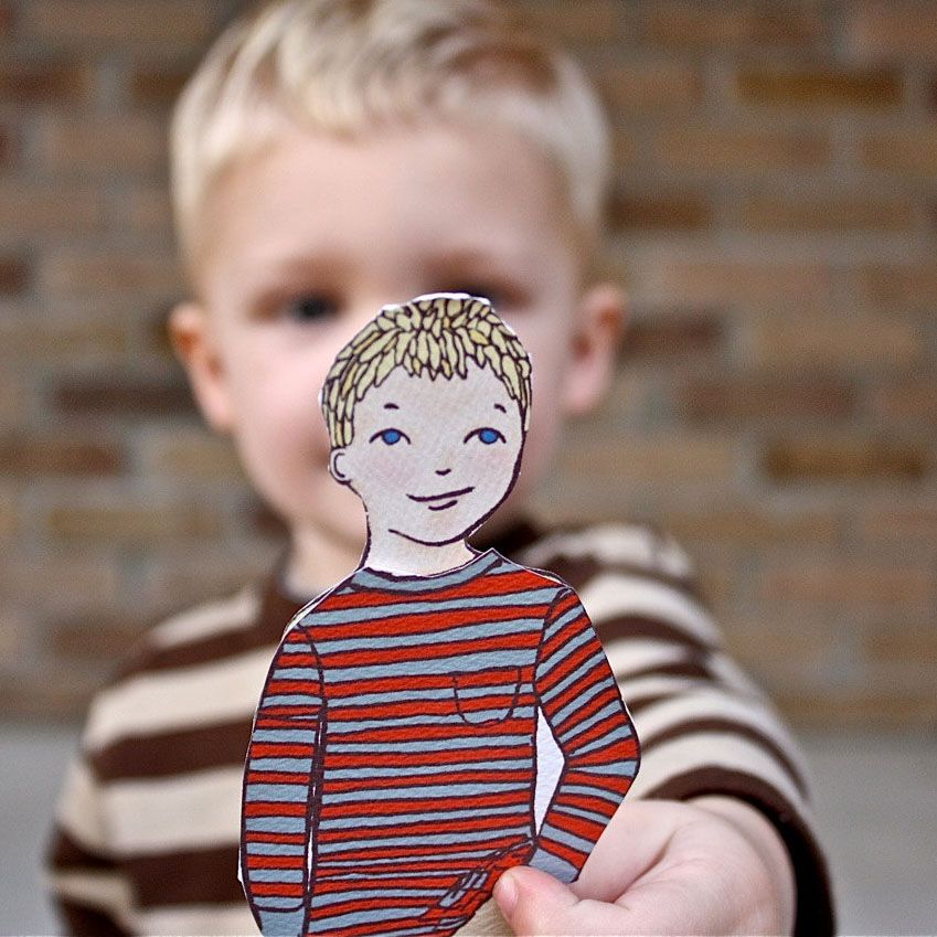 Personalized holiday gifts for kids: personalized custom paper doll