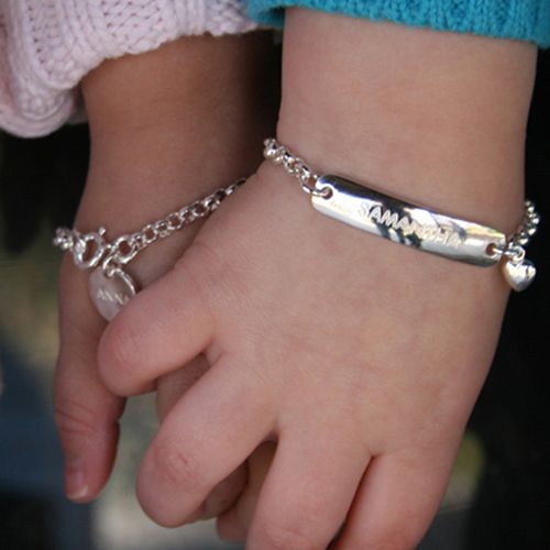Personalized holiday gifts for kids: personalized sterling ID bracelet