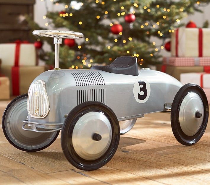 Personalized holiday gifts for kids: personalized silver race car