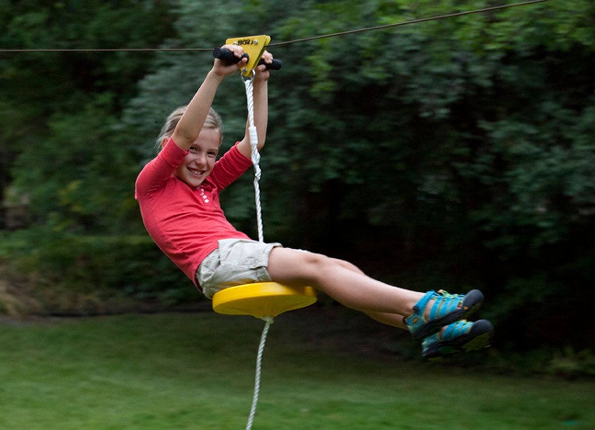Outdoor toys for kids: slackers zipline kit with seat