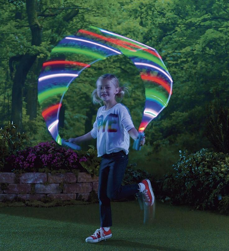 Outdoor toys for kids: kinetic led light-up jump rope
